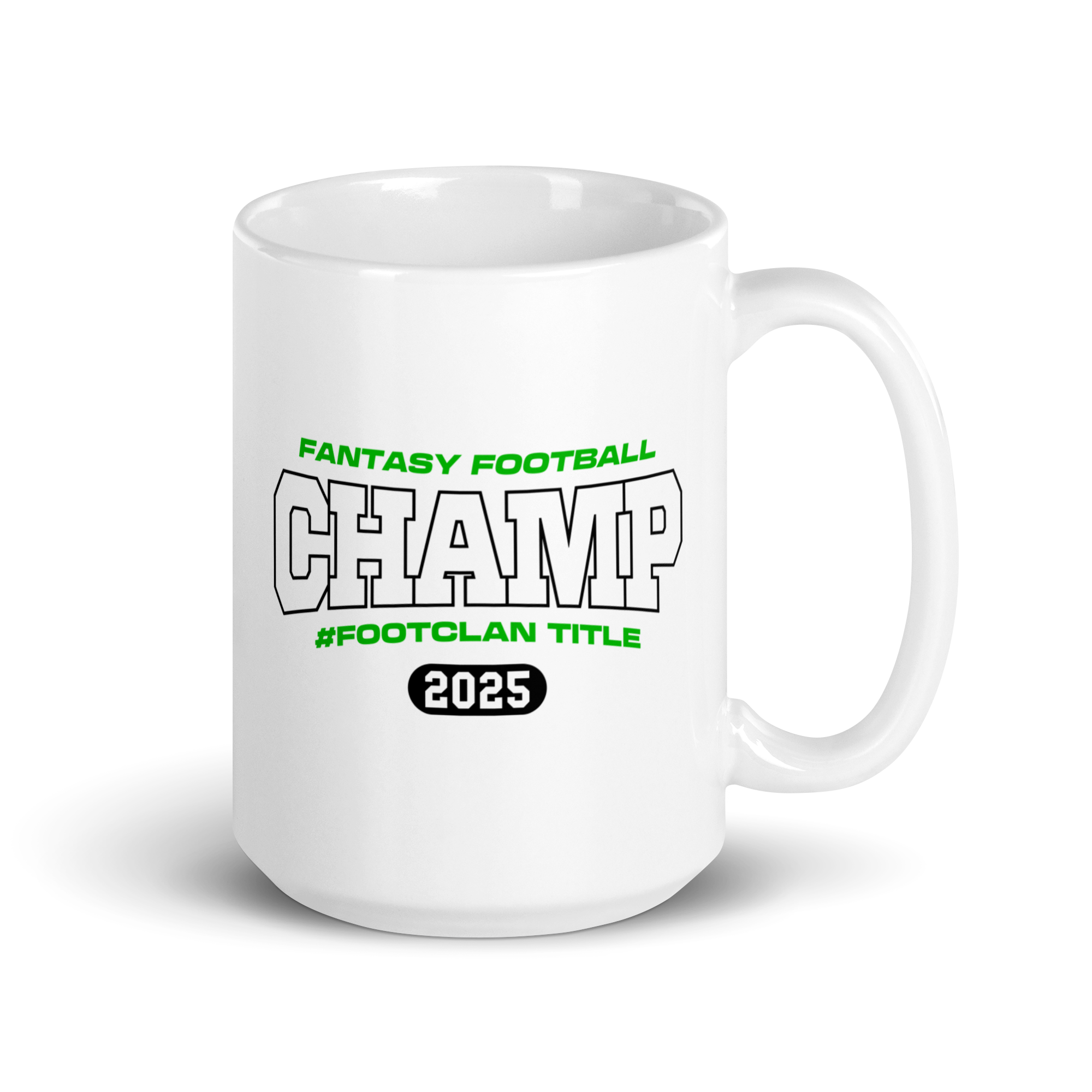 2025 #FootClanTitle Ceramic White 15oz Mug – The Fantasy Footballers